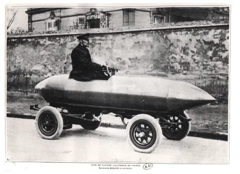 Electrical racing car Jenatzy La Jamais Contente